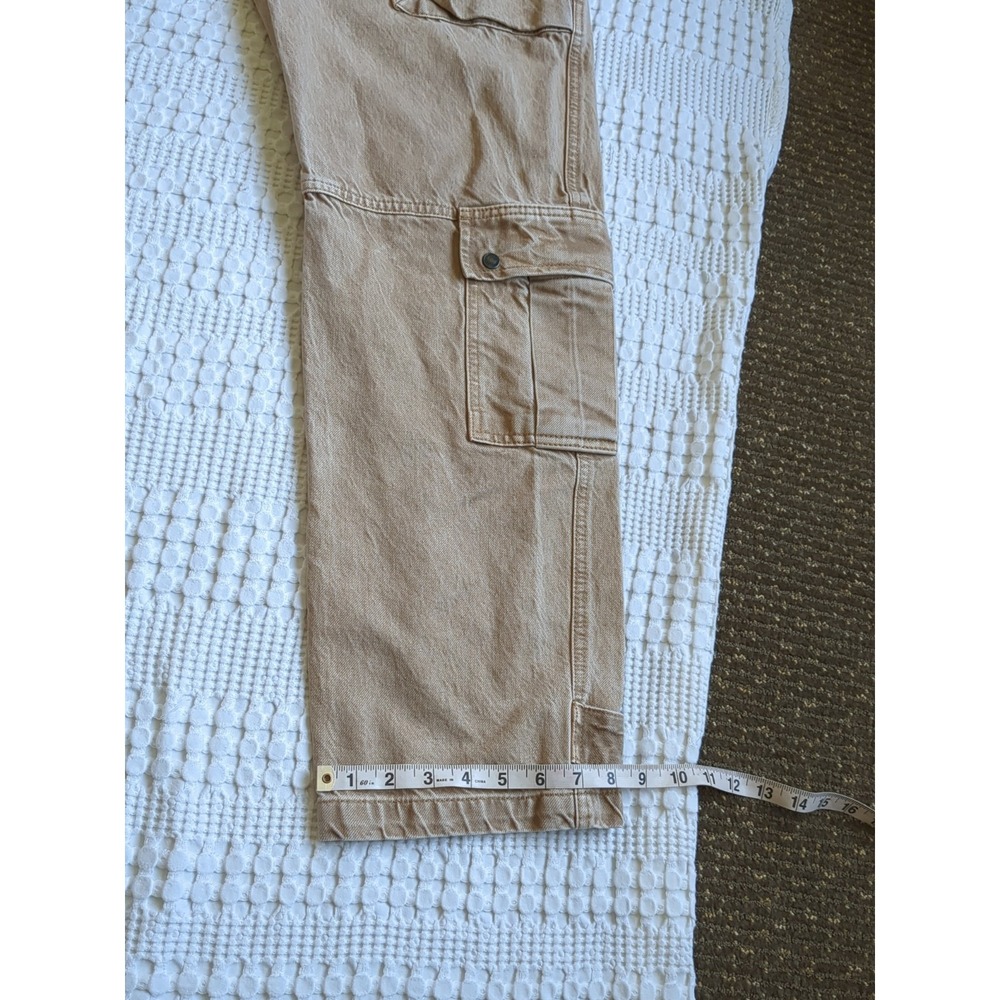 NWOT We The Free Marx Slouchy Cargo Jeans Size 27 Tan 29X28 - Picture 11 of 16